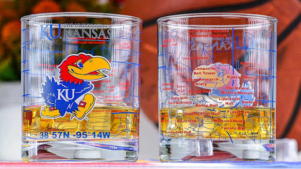 University of Kansas Whiskey Glass